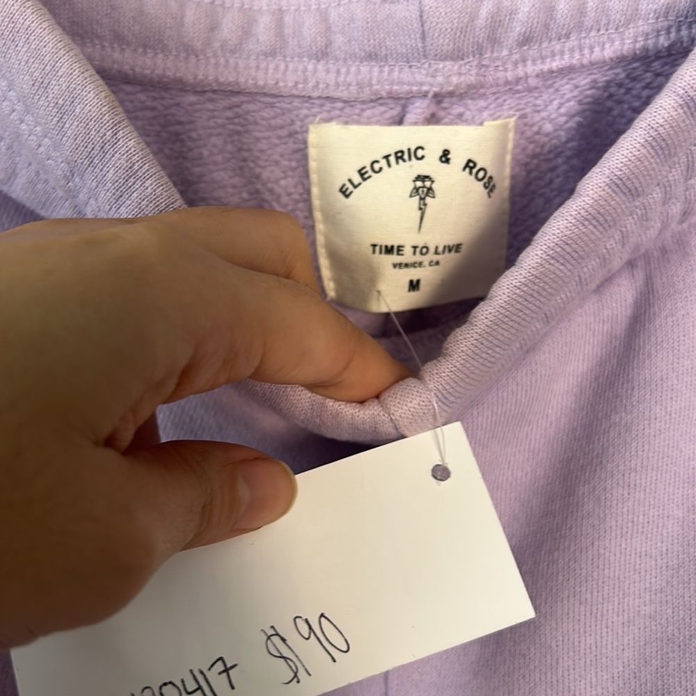 ELECTRIC & ROSE Retro Fleece Elin Pant In Lavender - Picture 3 of 8